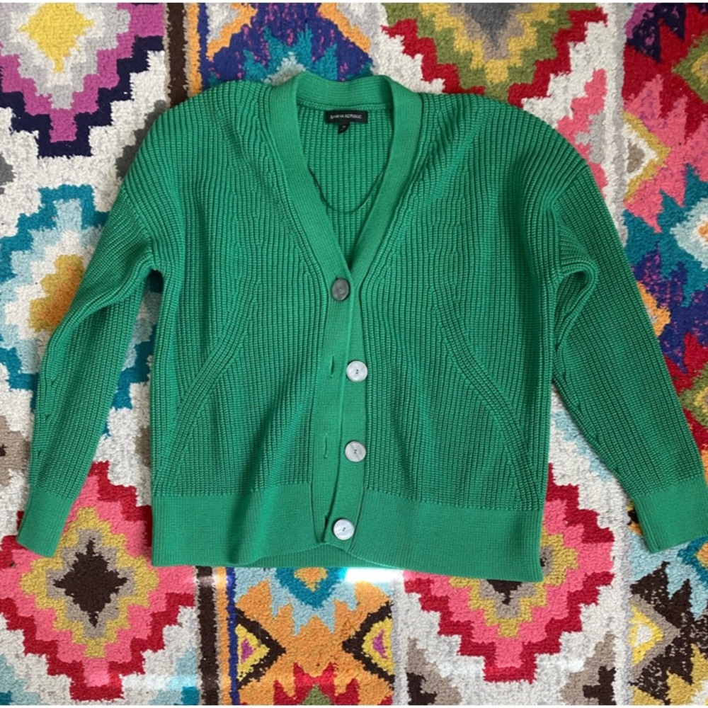 Banana Republic Textured Cotton Cardigan NWOT